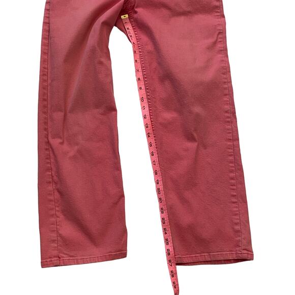 Liz Claiborne Vintage Woman's Size 14 Petite Straight Leg Fit Pink Denim Jeans - Picture 8 of 14